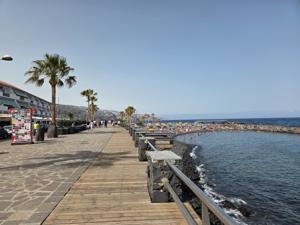 Wooden platform at Playa de Punta Larga