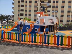 Ship playground near the beach in Caletillas