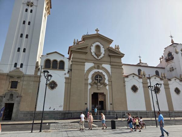 Front view of the basilica in Candelaria