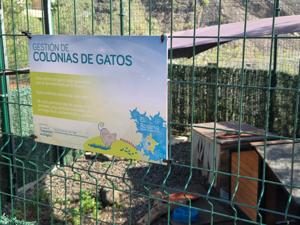 El Rosario sign for cat colony management in Tenerife