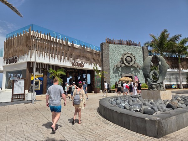 Monkey Beach Club and Kong bar complex by the promenade in Costa Adeje.