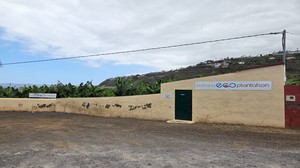 Entrance to a banana eco plantation near Puerto de la Cruz.