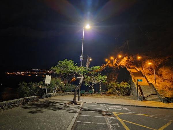 Night-lit stairway near Radazul