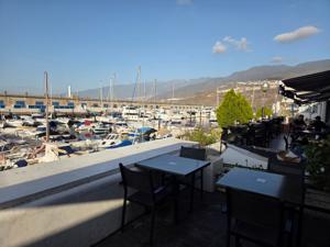 Restaurant terrace overlooking the boats
