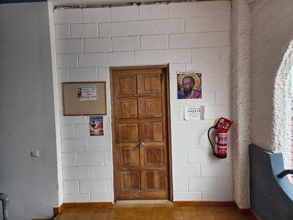 Entrance to a small community chapel in Radazul Bajo.