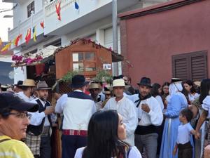 Crowd enjoying Tejina’s traditional festivities
