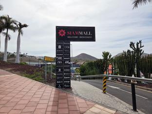 Entrance sign of Siam Mall in Costa Adeje