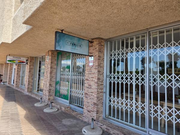 Closed shopfronts with modern design